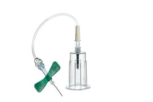 VACUETTE® Bezpečností odběrový set + držák, zelená  21G, hadička 10cm,sterilní
