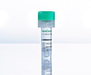 MiniCollect® Mikrozkumavka 0,8 ml LH Lithium Heparin/gel,světle zelené víčko